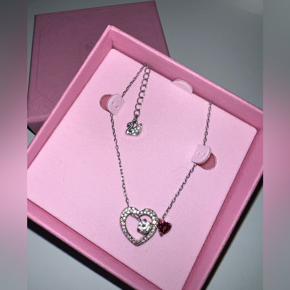 Swarovski Jewelry - Swarovski heart Crystal pave necklace